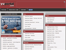 Tablet Screenshot of apartmani-hrvatska.yuportal.com